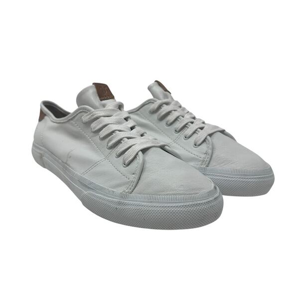 Frye Gia Low Top Lace-Up Leather‎ Lifestyle Sneakers Shoes White Size US 9 - Picture 1 of 12